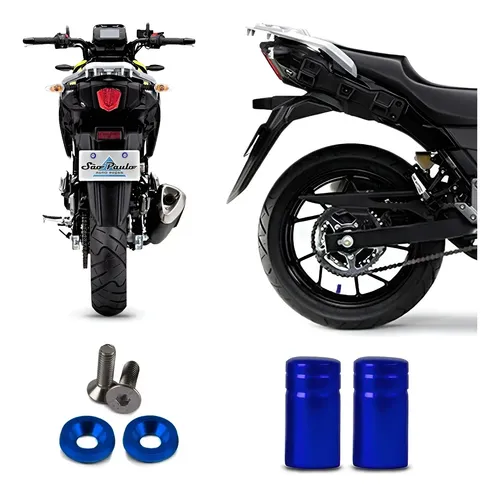 Kit moto parafuso de placa e tampa valvula esportiva