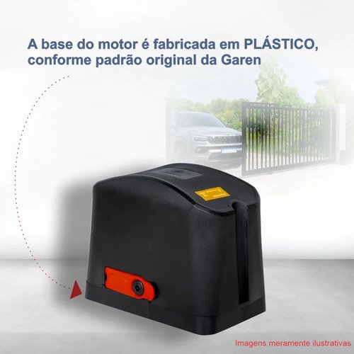 Kit Motor Portao Eletronico 1/4hp 400kg + 2 Contr + 3m Crema