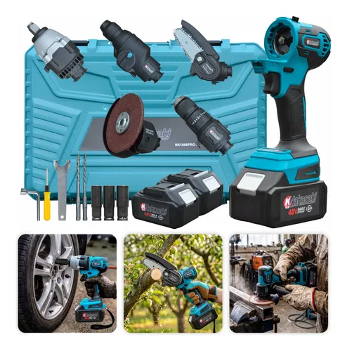 Kit multiferramentas 5 em 1 a bateria 48v k nakasaki potente