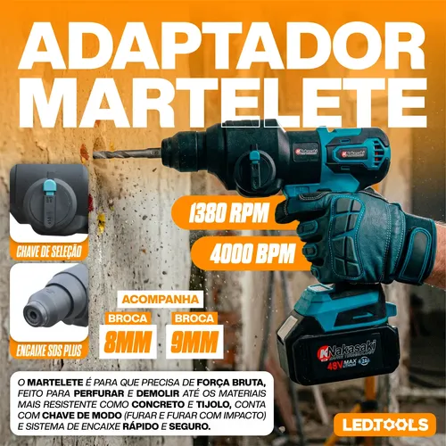 Kit Multiferramentas 5 Em 1 A Bateria 48v K Nakasaki Potente