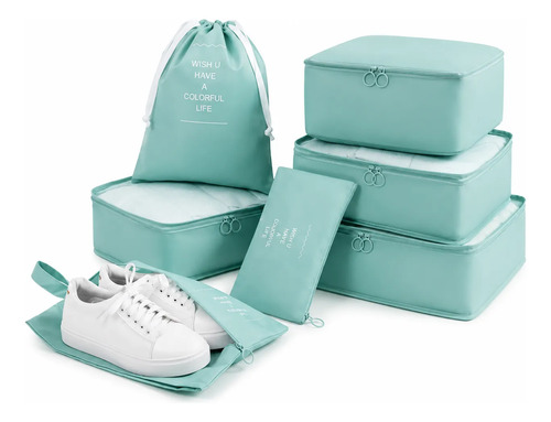 Kit necessaire organizadora mala viagem 7 pecas resistente