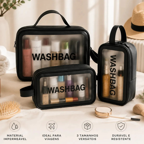 Kit necessaires organizadora feminina maquiagem impermeavel