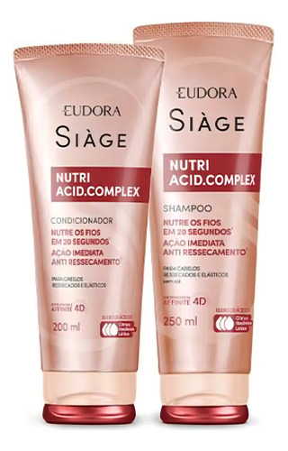 Kit nutri acidcomplex shampoo 250ml e condicionador 200ml