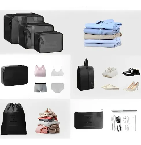 Kit Organizador Mala Viagem Bolsa 7pç Impermeável Necessaire