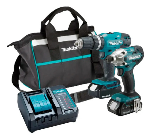 Kit parafusadeira 18v 2batcarregadorbolsa makita dlx2336y01