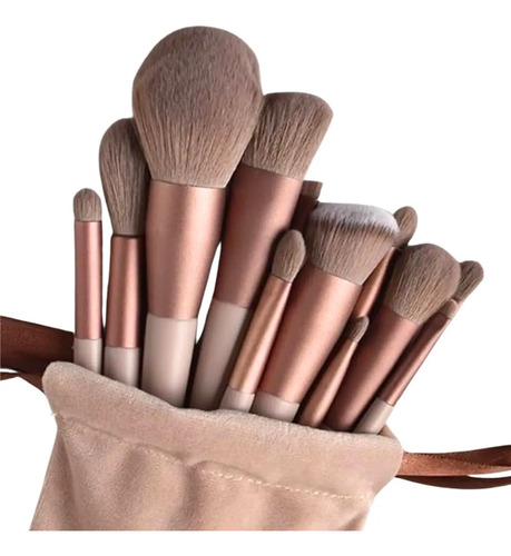 Kit pincel de maquiagem com 13 unidades sombra blush cor mar