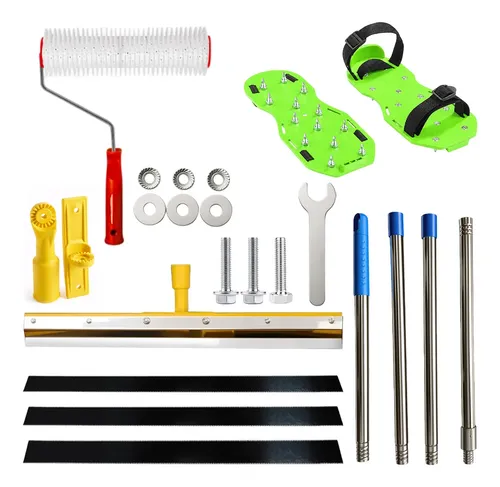 Kit piso autonivelante rodo dentado extensor rolo fura bolha