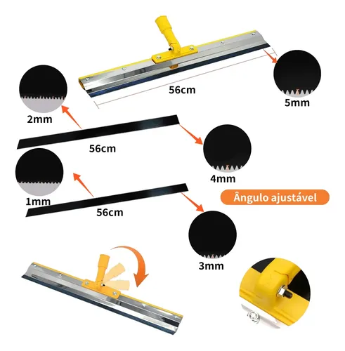 Kit Piso Autonivelante Rodo Dentado Extensor Rolo Fura Bolha