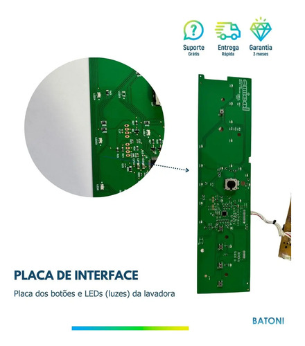 Kit Placa Interface + Potência C/ Adesivo Bwl11 Brastemp