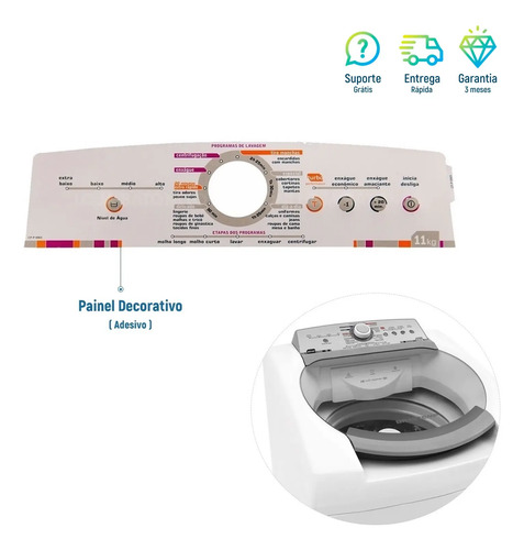 Kit Placa Interface + Potência C/ Adesivo Bwl11 Brastemp