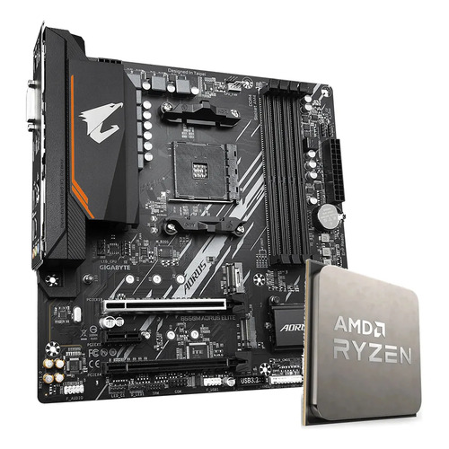 Kit placa mae gigabyte aorus elite b550m ryzen 7 5700x3d oem