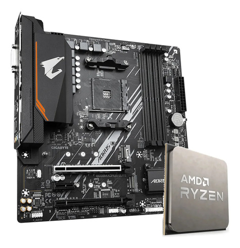 Kit Placa Mãe Gigabyte Aorus Elite B550m Ryzen 7 5700x3d Oem