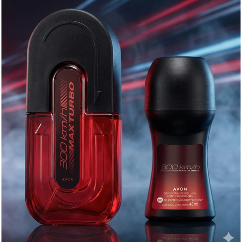 Kit presente 300kmh max turbo deo colonia 100ml desodorante 1