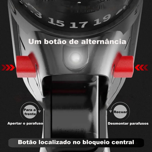Kit Profissional Parafusadeira e Furadeira Elétrica sem Fio com Baterias ,Carregador, Maleta e Acessórios. Ideal para montagem de móveis, furação em concreto, parafusos em metal, reparos domésticos