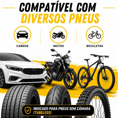 Kit Refil Reparo Macarrão Alta Vedação Para Pneus Sem Câmara Remendo Tubeless Carros Moto Bicicleta Bike 15 Unid