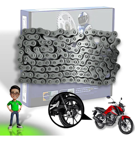 Kit Relação Riffel Cg Titan 160 / Fan 160 Start Aço 1045