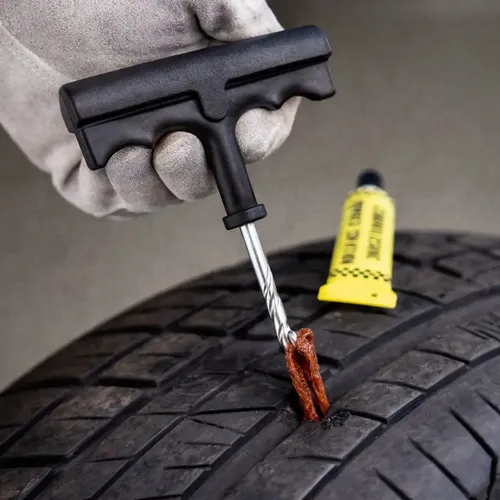 Kit Reparo Pneu Remendo + 5 Macarrão Profissional Carro Moto