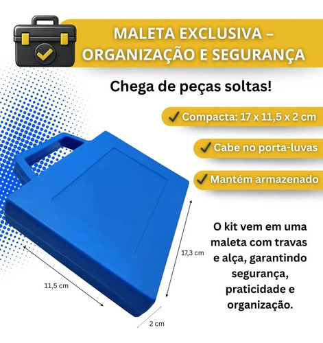 Kit Reparo Pneu Sem Câmara + Maleta 20 Remendos Moto E Carro Gurumania