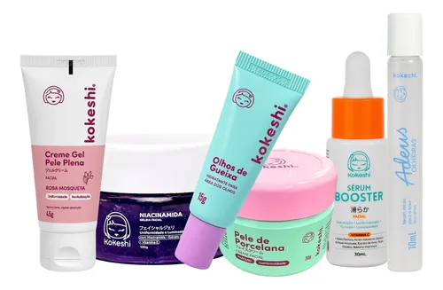 Kit rotina facial completa kokeshi