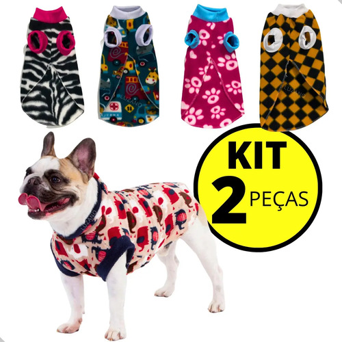 Kit roupa para cachorro roupa pet vestido roupinha de frio