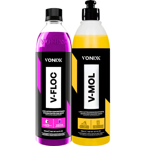 Kit shampoo automotivo esfregacao neutro v floc v mol vonixx