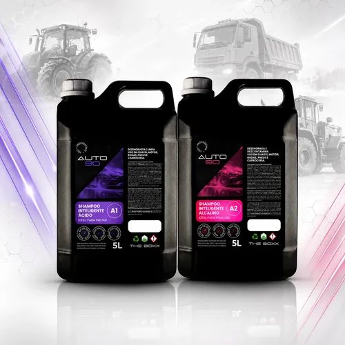 Kit shampoo potente veiculos pesados derrete sujeira 10l