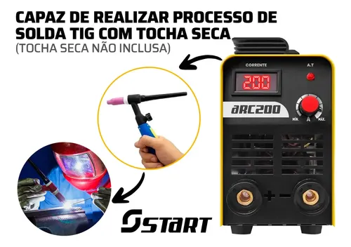Kit Soldador Inversora C/ Mascara Eletrodo + Acessórios