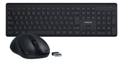 Kit teclado e mouse sem fio csi50 24ghz abnt2 preto intelbra