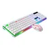 Kit teclado semi mecanico mouse gamer 3200dpi rgb led