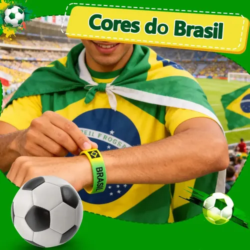 Kit Torcedor Brasil 12 Peças, Ideal Para Copa Do Mundo 2026