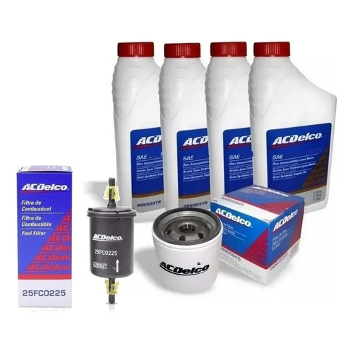 Kit troca de oleo 5w30 filtro de oleo e combustivel celta 1