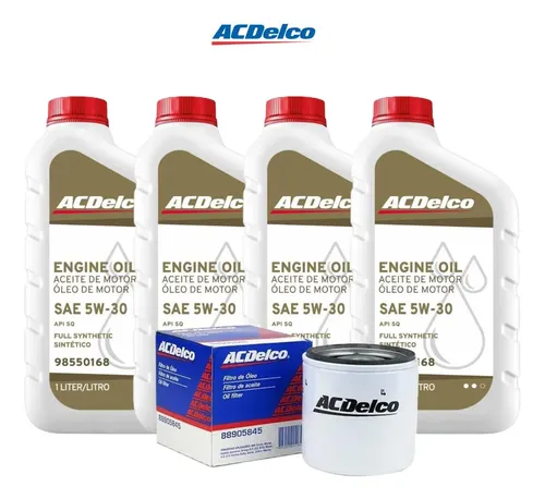 Kit troca oleo 5w30 sintetico celta 2009 2010 2011 chevrolet