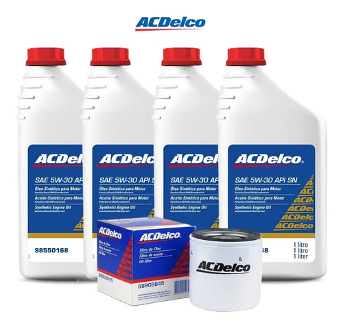 Kit troca oleo 5w30 sintetico onix 2013 2014 2015 14