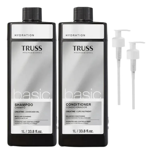 Kit truss basic kit shampoo 1l condicionador 1l