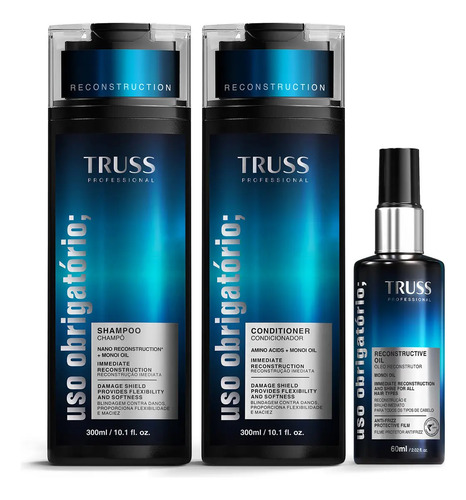 Kit truss uso obrigatorio reconstruction oil 3 produtos