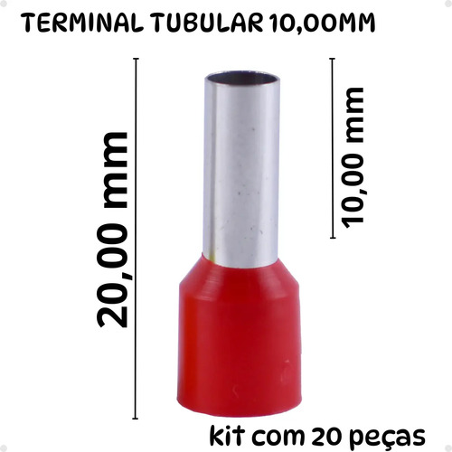 Kit Tubular Ilhós Terminal 2,5 4,0 6,0 10mm Crimpar 200pçs