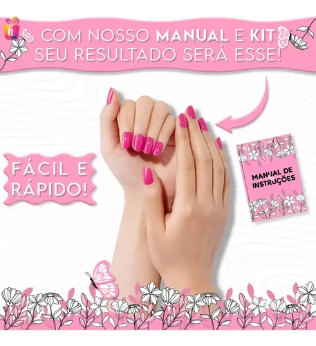 Kit Unhas De Gel Lixadeira Elétrica Cabine Sun Lixa Manicure