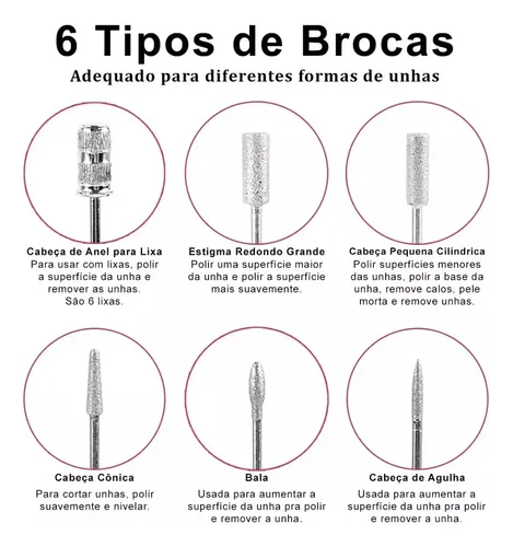 Kit Unhas De Gel Lixadeira Elétrica Cabine Sun Lixa Manicure
