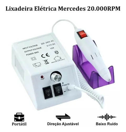 Kit Unhas De Gel Lixadeira Elétrica Cabine Sun Lixa Manicure