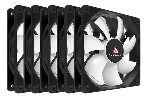 Kit Ventoinhas Acegeek Rw12 5x1, Rainbow, 5x120mm, Preto