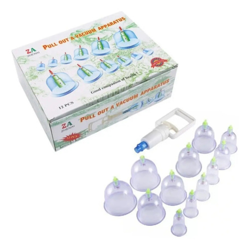 Kit Ventosas Com Bomba Ventosa Terapia Massoterapia Massagem