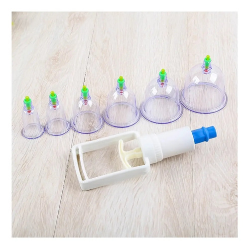 Kit Ventosas Com Bomba Ventosa Terapia Massoterapia Massagem