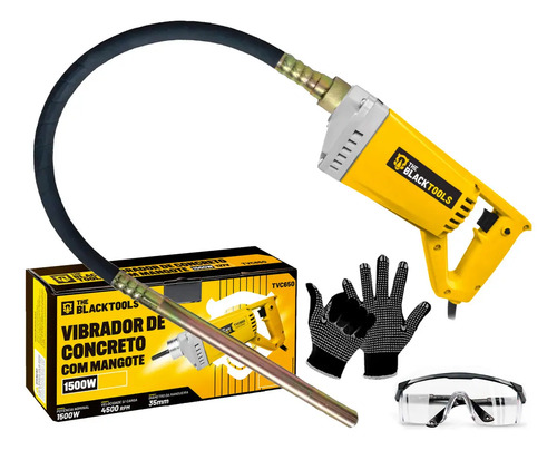 Kit vibrador concreto 1500w com mangote mangueira 145mx35mm 1