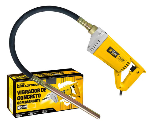 Kit vibrador concreto 1500w com mangote mangueira 145mx35mm