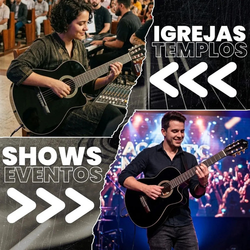 Kit Violão Eletroacústico Giannini Start SF-14 Preto de Aço com Afinador e Capa Soundblue