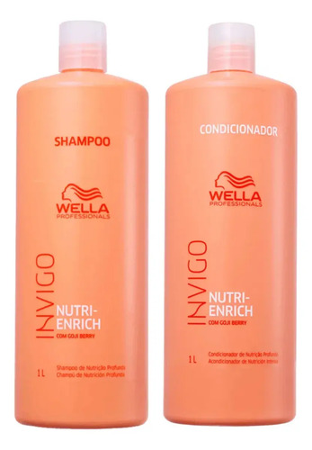 Kit wella invigo nutri enrich shampoo 1l condicionador 1l