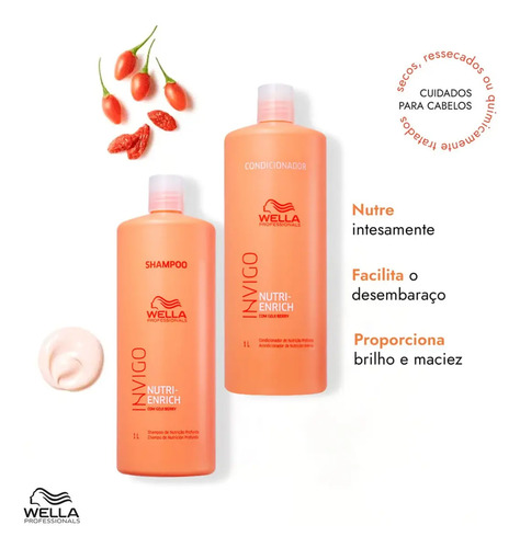 Kit Wella Invigo Nutri Enrich Shampoo Condicionador E Válvulas