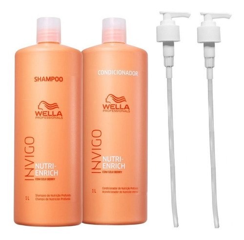 Kit wella nutri enrich shampoo condicionador 1l valvulas