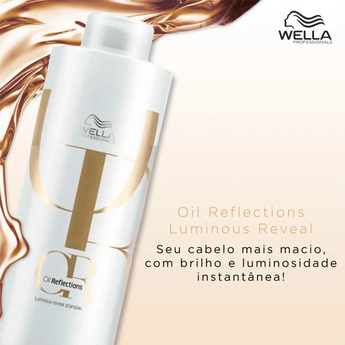 Kit Wella Oil Reflections Shampoo 1 L + Condicionador 200ml