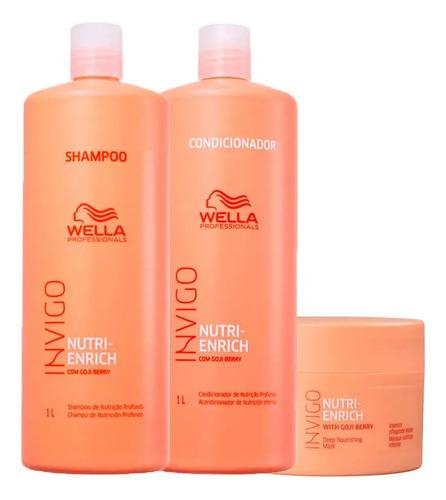 Kit wella pro invigo nutri enrich sh 1000ml e cond e masc